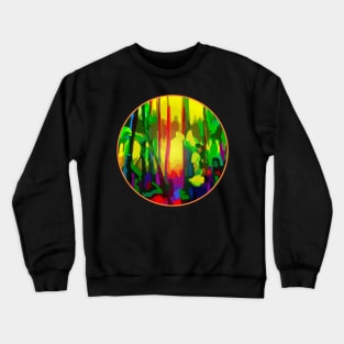 Circle Abstract Jungle Multicolor Crewneck Sweatshirt